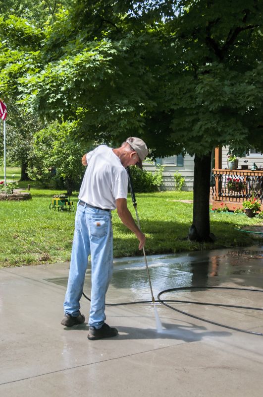 Cleaning driveway surfaces
